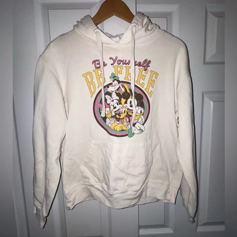 💥SALE💥Disney Cream Hoodie with Mickey Mouse Graphic